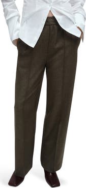 MANGO High Waist Wide Leg Pants