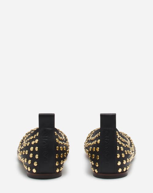 Lanvin La Ballerine En Cuir Avec Studs Pour Femme In Black