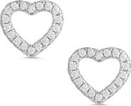 Lily Nily Kids' Cubic Zirconia Open Heart Stud Earrings