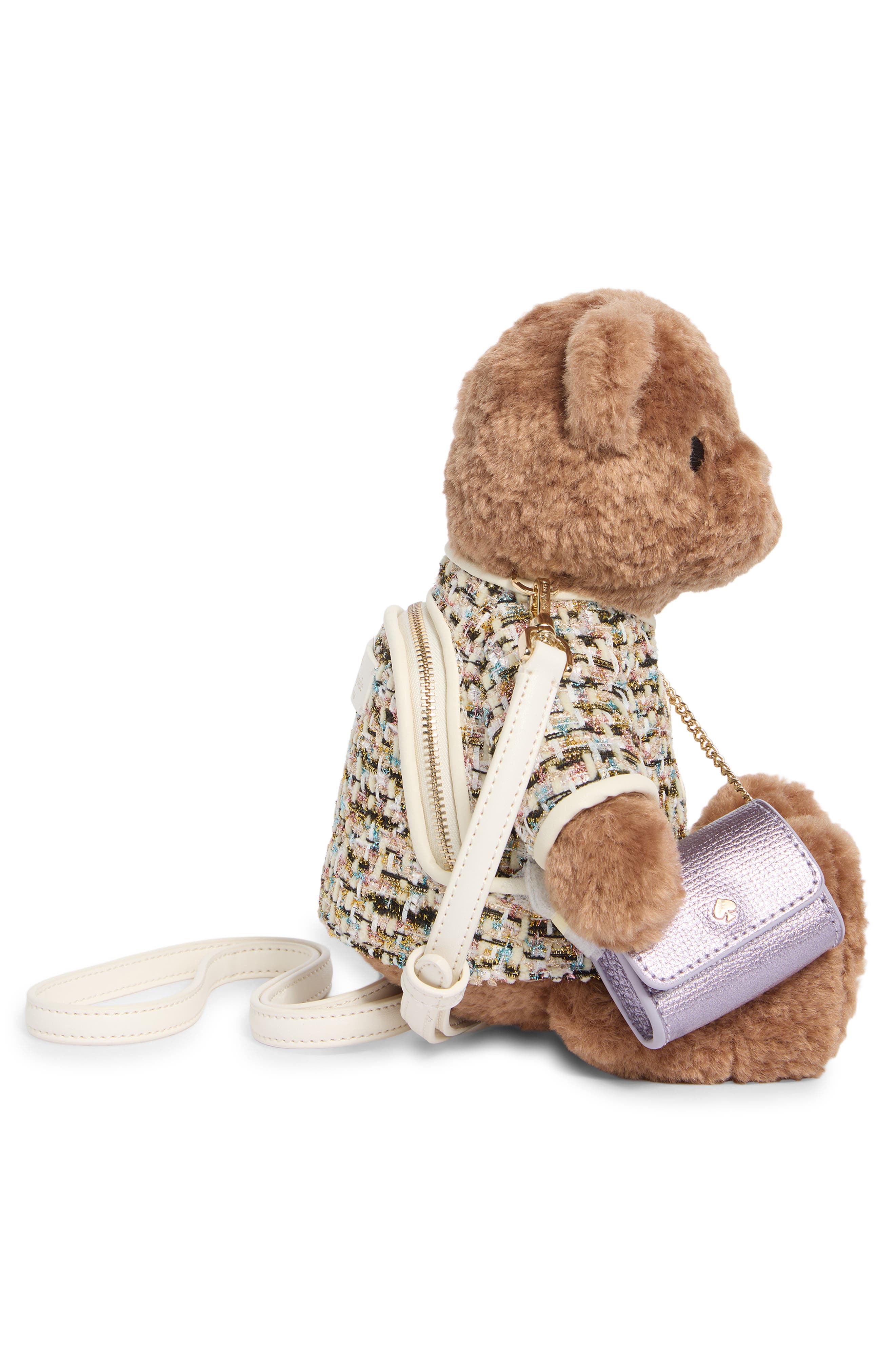 Kate Spade New York katey bear tweed crossbody bag, Alternate, color, 