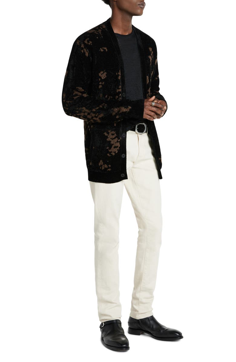 John Varvatos Raven Metallic Cardigan, Alternate, color, 