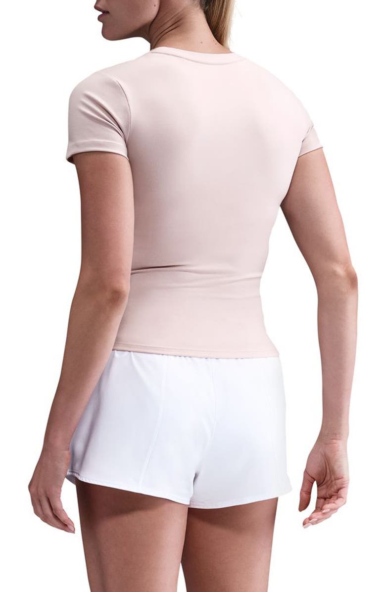 Nike One Dri-FIT Fitted Top, Alternate, color, Silt Red/ White