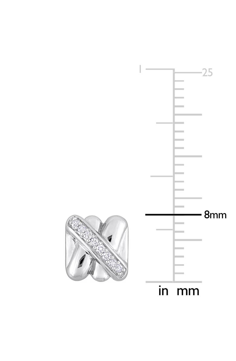 Julianna B. Diamond Crossover Stud Earrings 14k, Alternate, color, White Gold