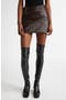 Oblique Vinyl Miniskirt