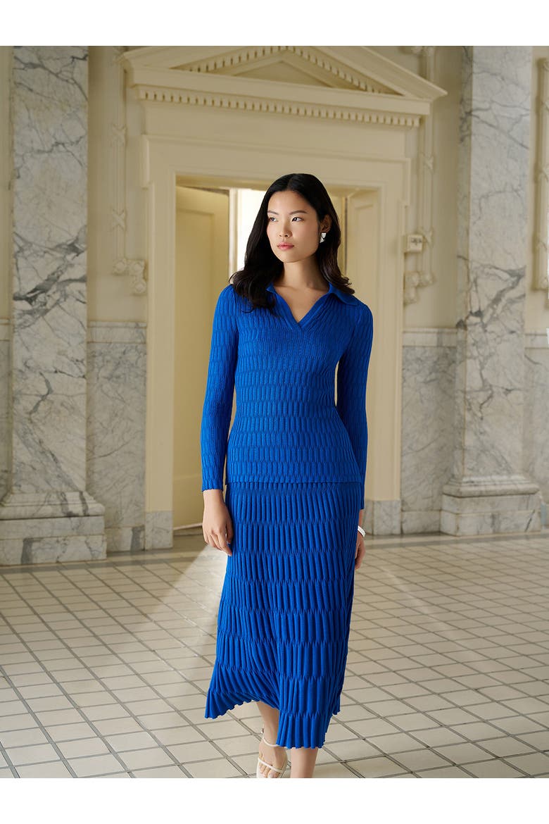 Raised Geometric Soft Knit Tunic, Alternate, color, Aegean Blue