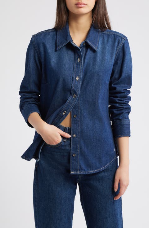 Classic Fit Denim Button-Up Shirt
