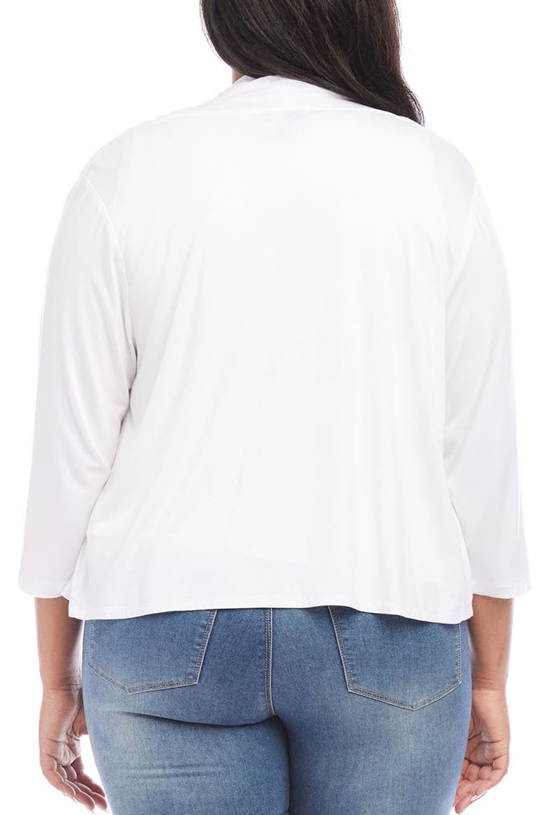 Calli Draped Open Front Cardigan, Alternate, color, OFF WHITE