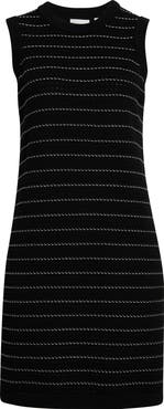 Varley Mindy Mixed Stitch Stripe Sleeveless Cotton Sweater Minidress