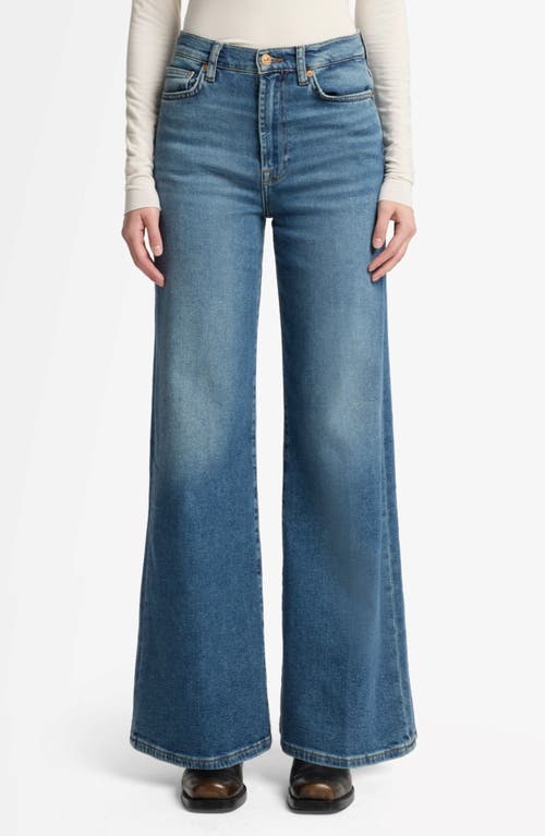 7 For All Mankind Ultra High Waist Jo Wide Leg Jeans In Blue