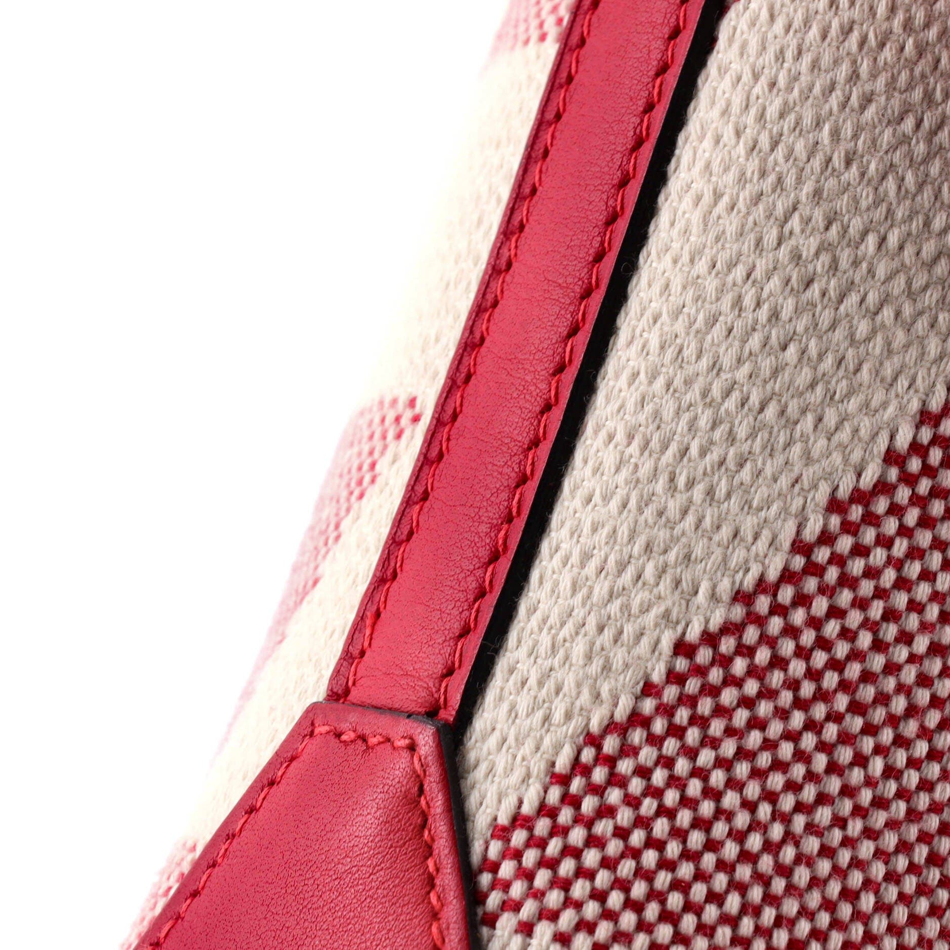 Cabas H en Biais Tote Canvas with Leather 27, Alternate, color, Pink