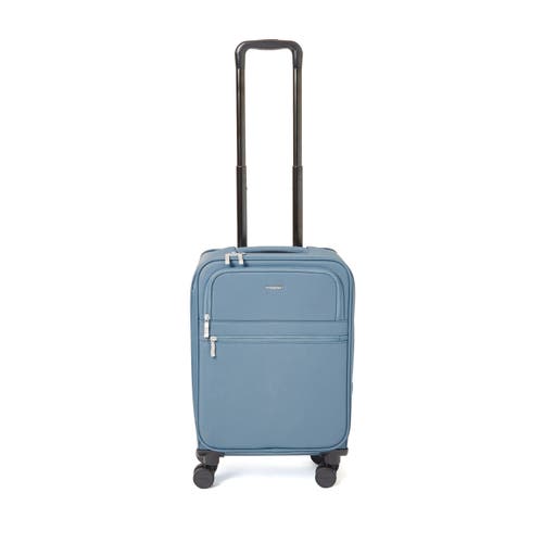 Baggallini 4 Wheel Carry-on Suitcase In Cornflower Twill