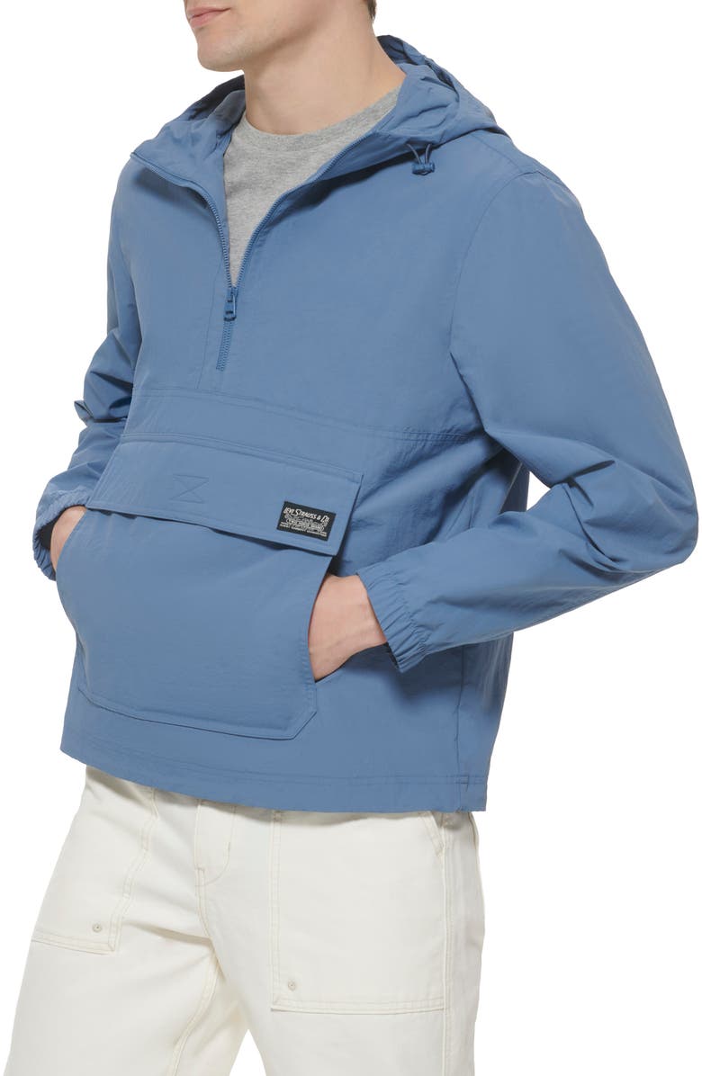 Levi's<sup>®</sup> Hooded Popover Jacket, Alternate, color, Blue