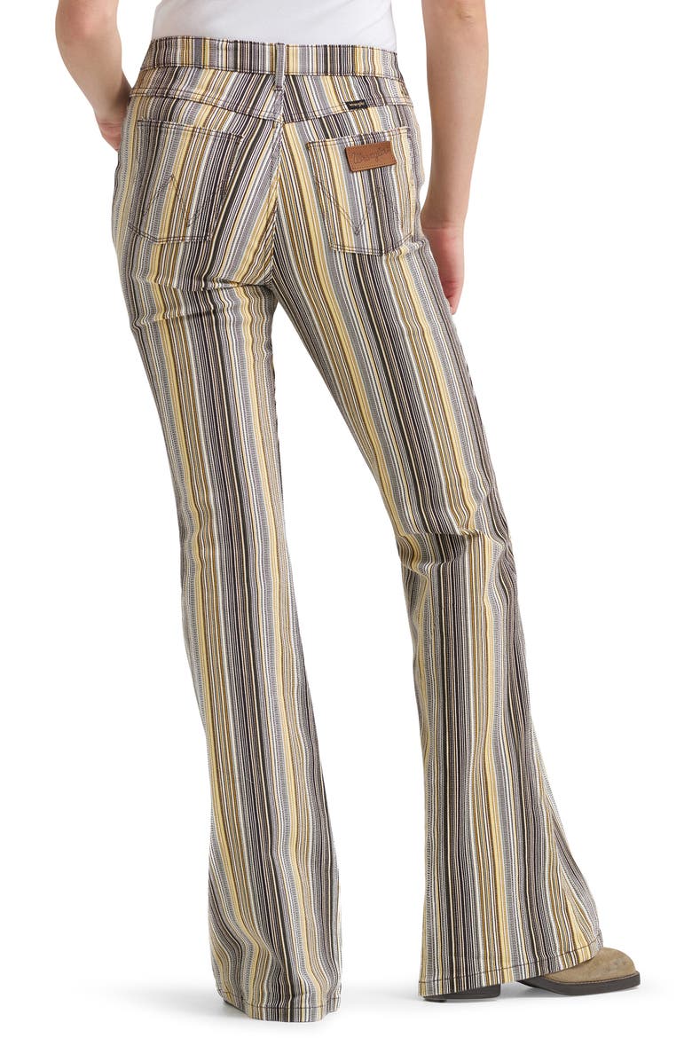 Western Stripe Flare Jeans, Alternate, color, SUNSET SEPIA
