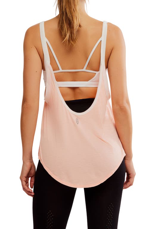 Shop Free People Batter Up Tank In Pastel Peach Combo