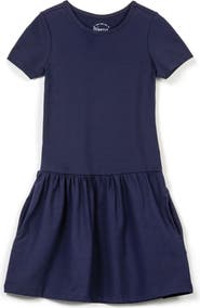 Mightly Organic Cotton Short Sleeve Drop Waist Tier Dress
