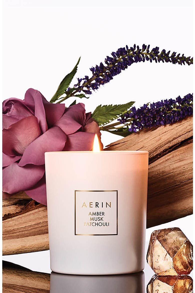 Amber Musk Patchouli Scented Candle, Alternate, color, NO COLOR