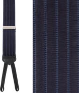 Trafalgar Jefferson Brushed Pinstripe Elastic Formal End Suspenders