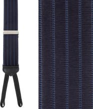 Trafalgar Jefferson Brushed Pinstripe Elastic Formal End Suspenders