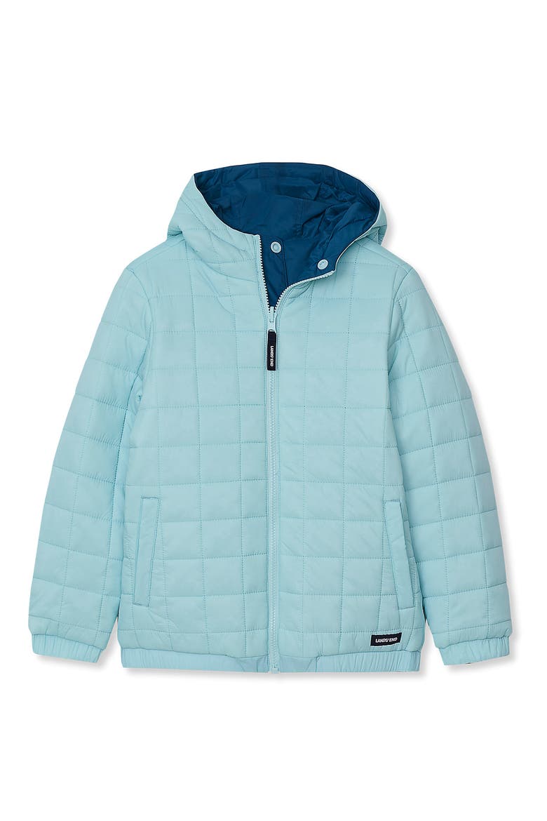 Kids Quilted Reversible Water Resistant Jacket, Main, color, Clearwater/Lyons Blue