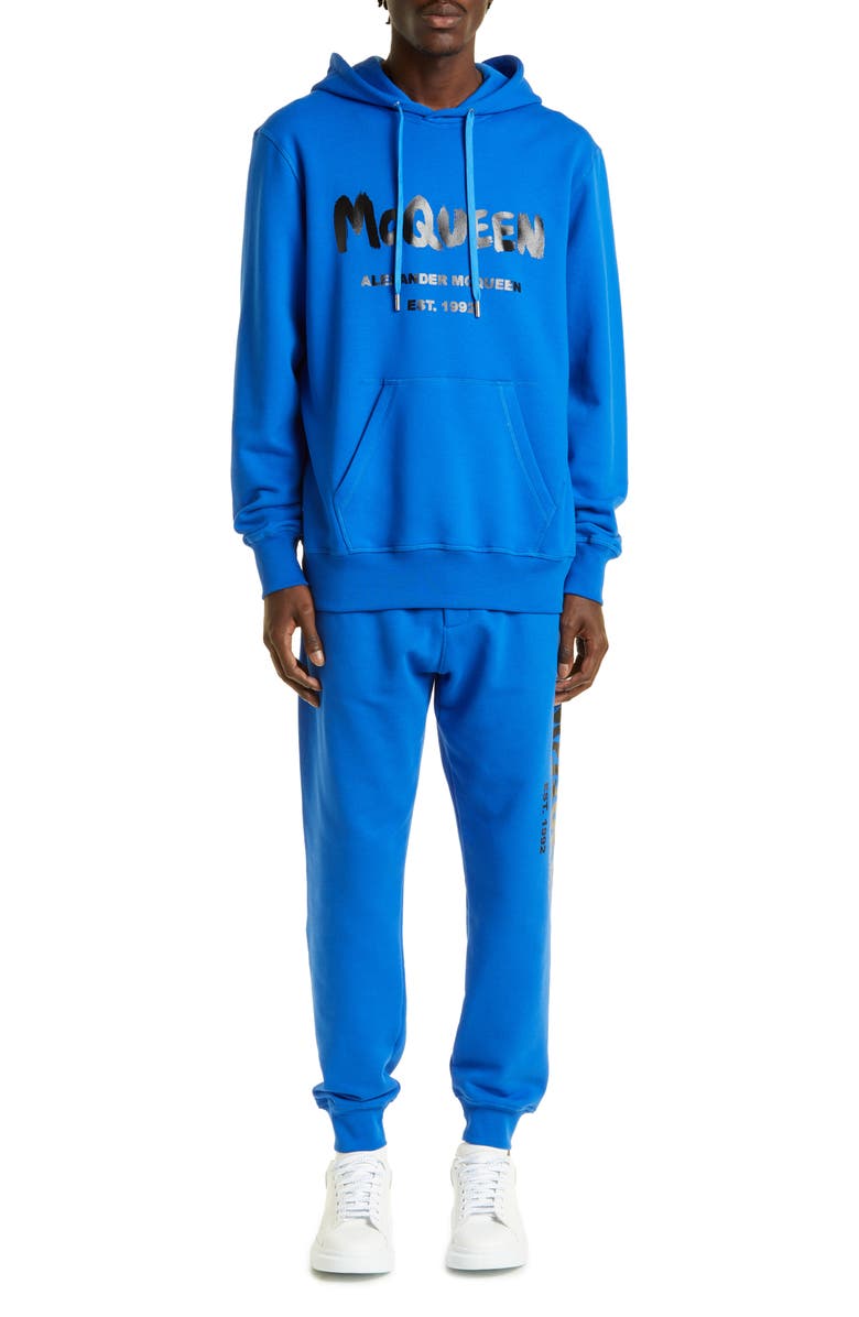 McQueen Men's Graffiti Logo Cotton Graphic Hoodie, Alternate, color,