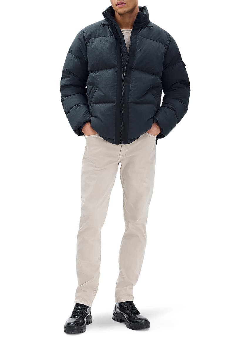rag & bone Daniel Quilted Down Puffer Jacket, Alternate, color, Black