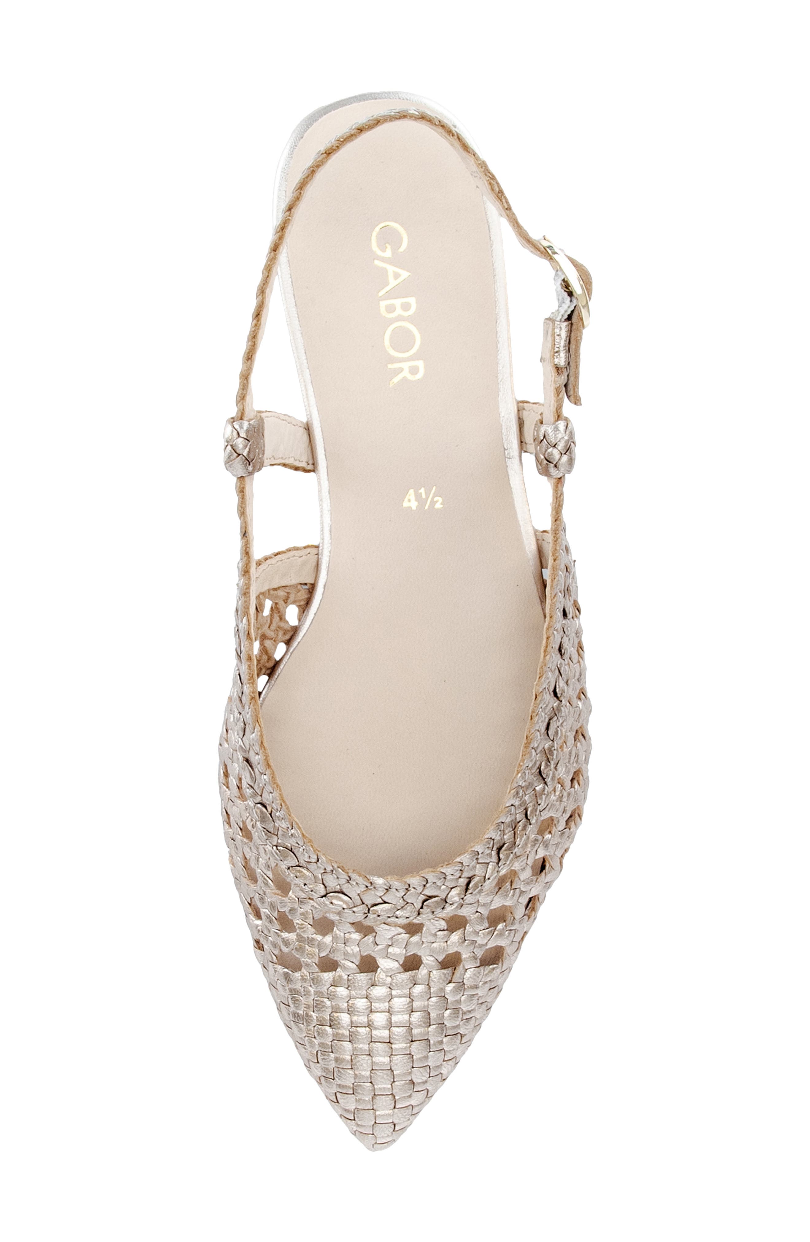 Pointed Toe Slingback Flat, Alternate, color, PUDER