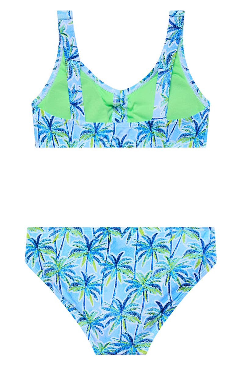 Beach Lingo Kids' Floral Tassel Two-Piece Swimsuit, Alternate, color, Blue