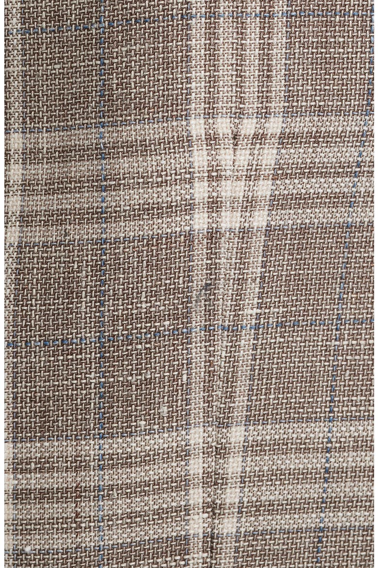 Henrik Trim Fit Plaid Slub Linen & Cotton Blend Sport Coat, Alternate, color, TAN ENZO PLAID