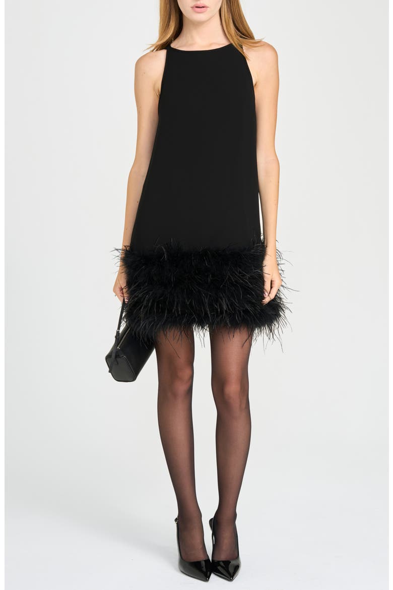 x Rose Lola Lucille Minidress, Alternate, color, BLACK