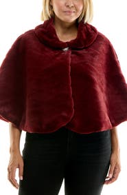 Nina Leonard Faux Fur Bolero