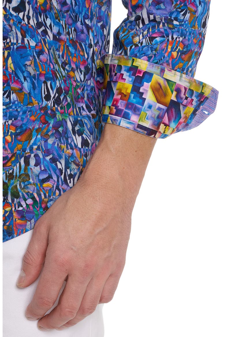 Abstract Print Long Sleeve Shirt, Alternate, color, BLUE MULTI