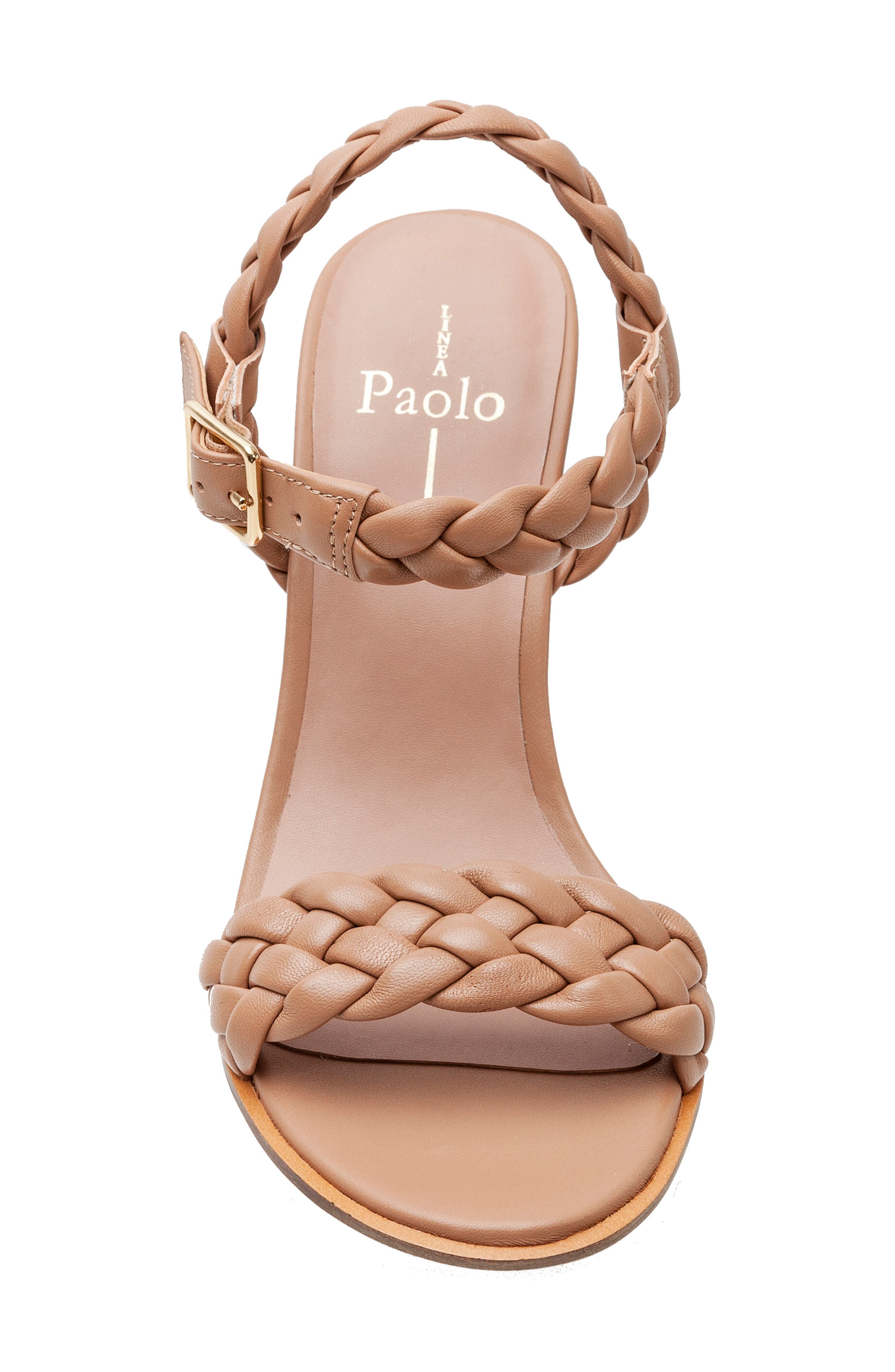 Linea Paolo Esie Ankle Strap Wedge Sandal, Alternate, color, Desert