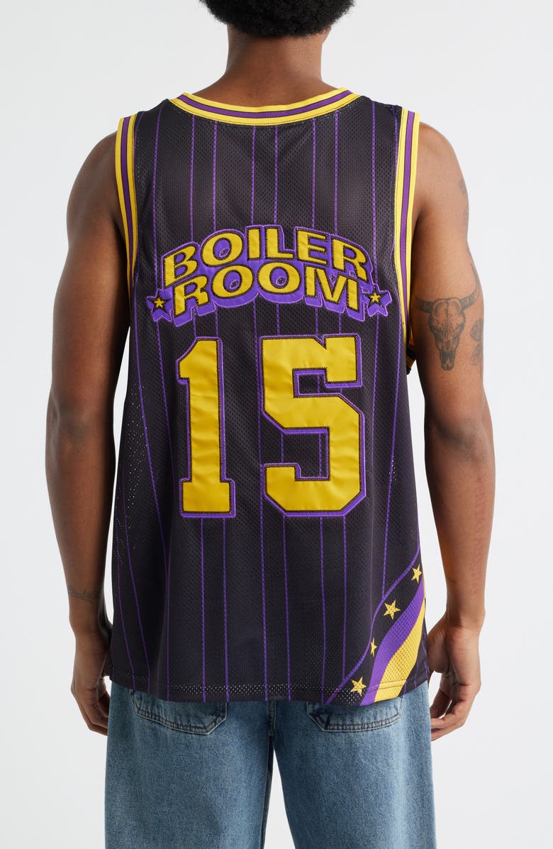 BOILER ROOM Graphic Mesh Basketball Jersey, Alternate, color, Purple