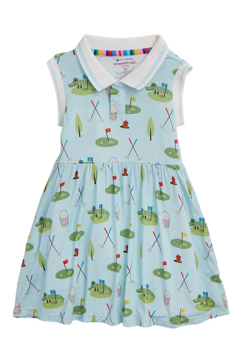 Kids' Gopher It Magnetic Polo Dress, Main, color, BLUE