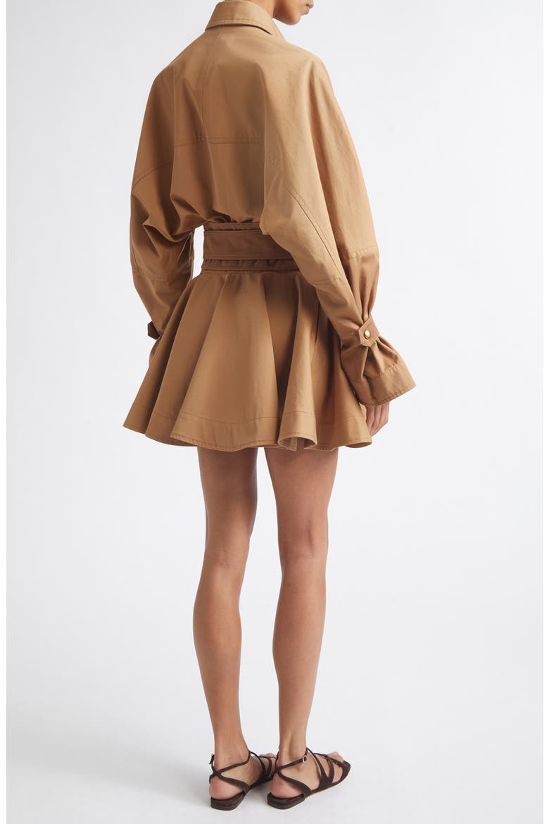 Valiant Long Sleeve Cotton Drill Minidress, Alternate, color, DESERT