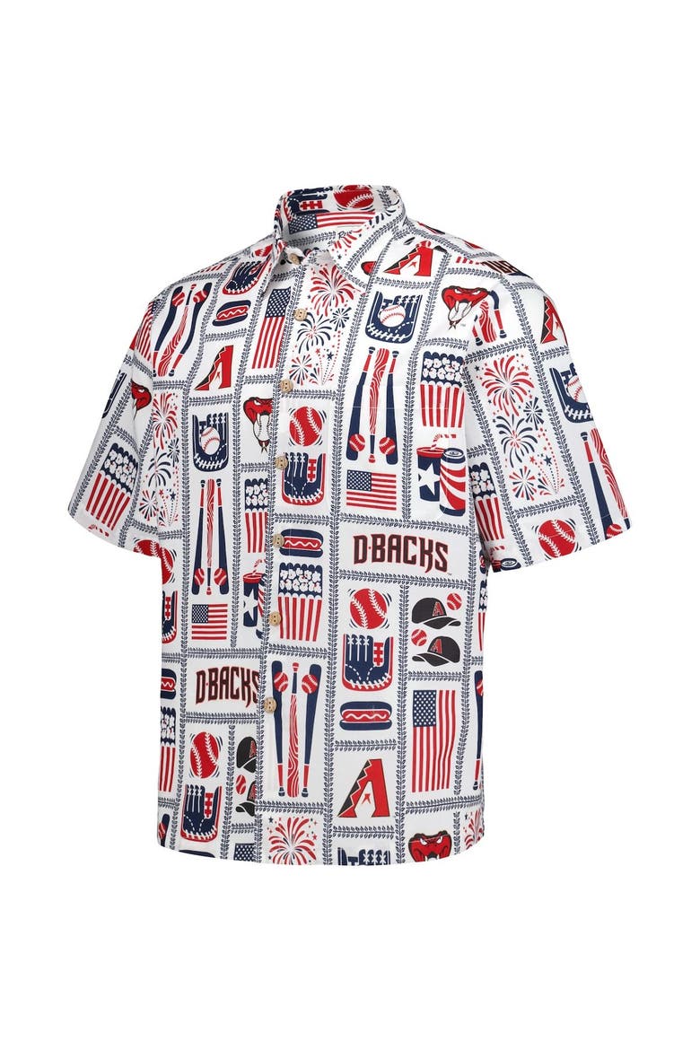 Men's Reyn Spooner White Arizona Diamondbacks Americana Button-Up Shirt, Alternate, color, White