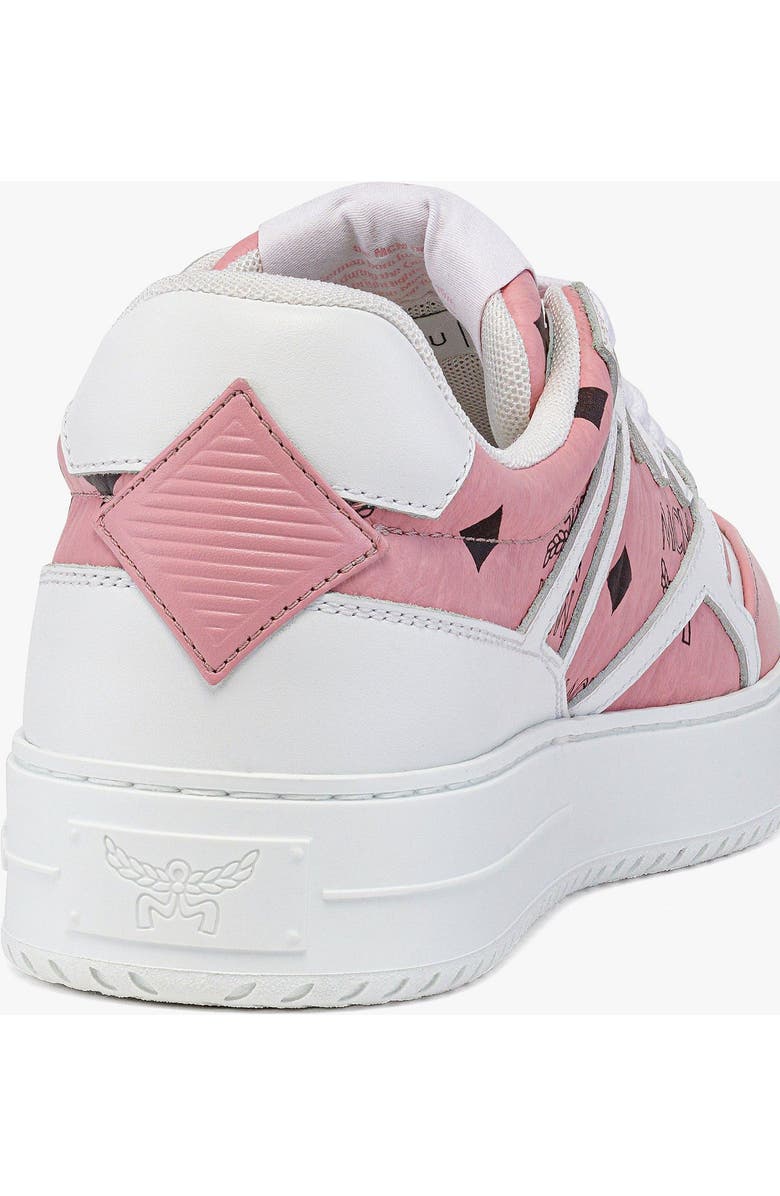 MCM Neo Terrain Sneakers in Visetos Leather Mix, Alternate, color, Soft Pink