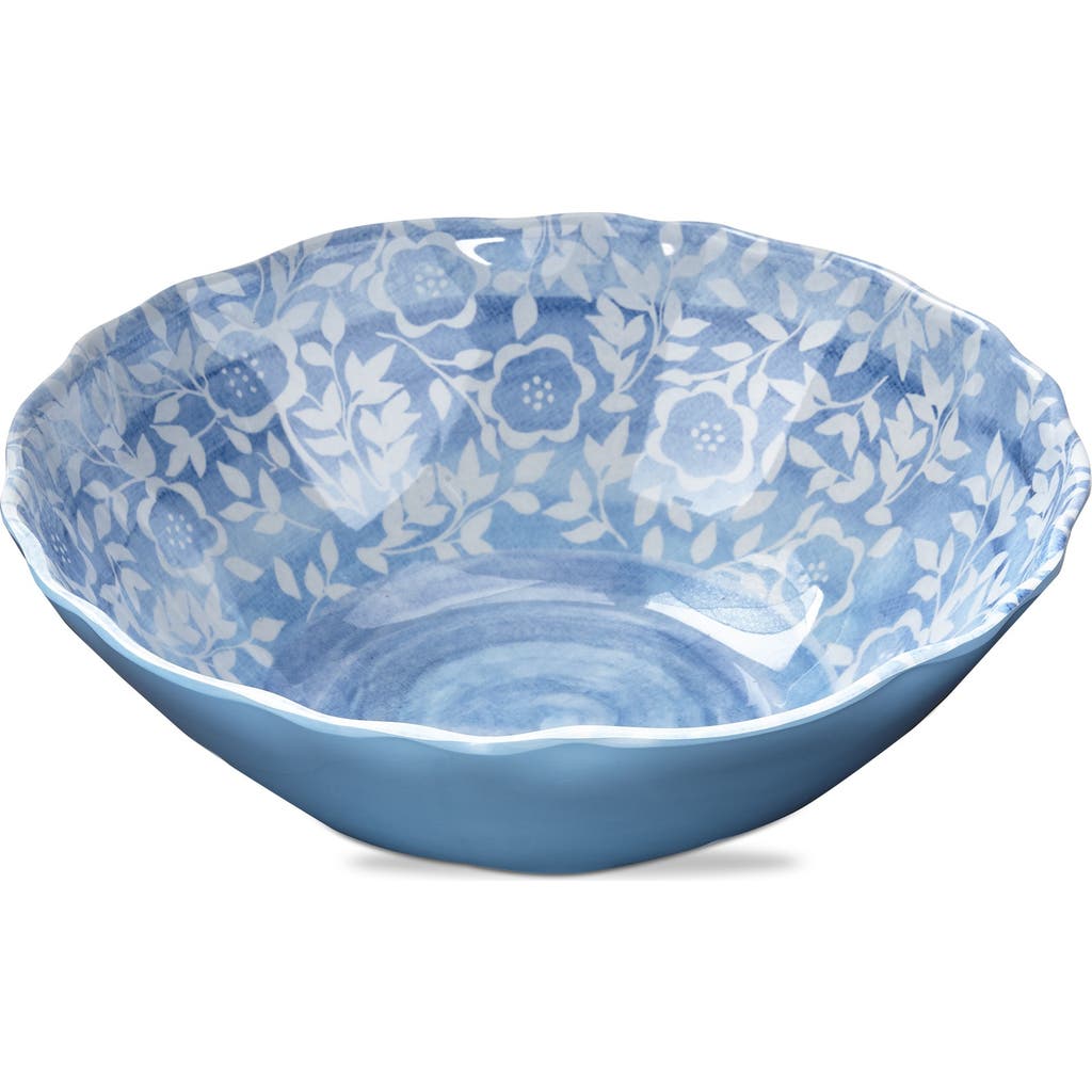 Tag Cote Blue White Flower Melamine Serving Bowl Dishwasher Safe In Blue