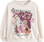 NEXT Kids' Unicorn Sequin Cotton Blend Sweatshirt