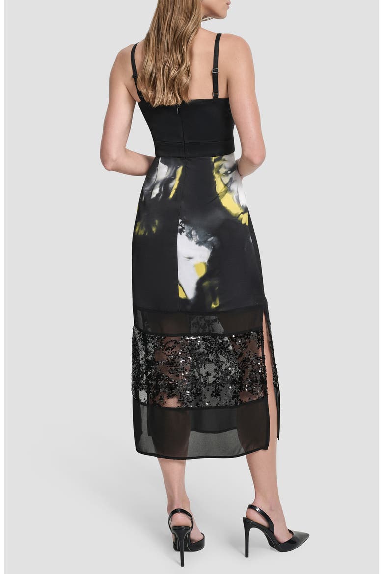 Mesh & Sequin Paneled Midi Skirt, Alternate, color, MARBLED CITRONELLA