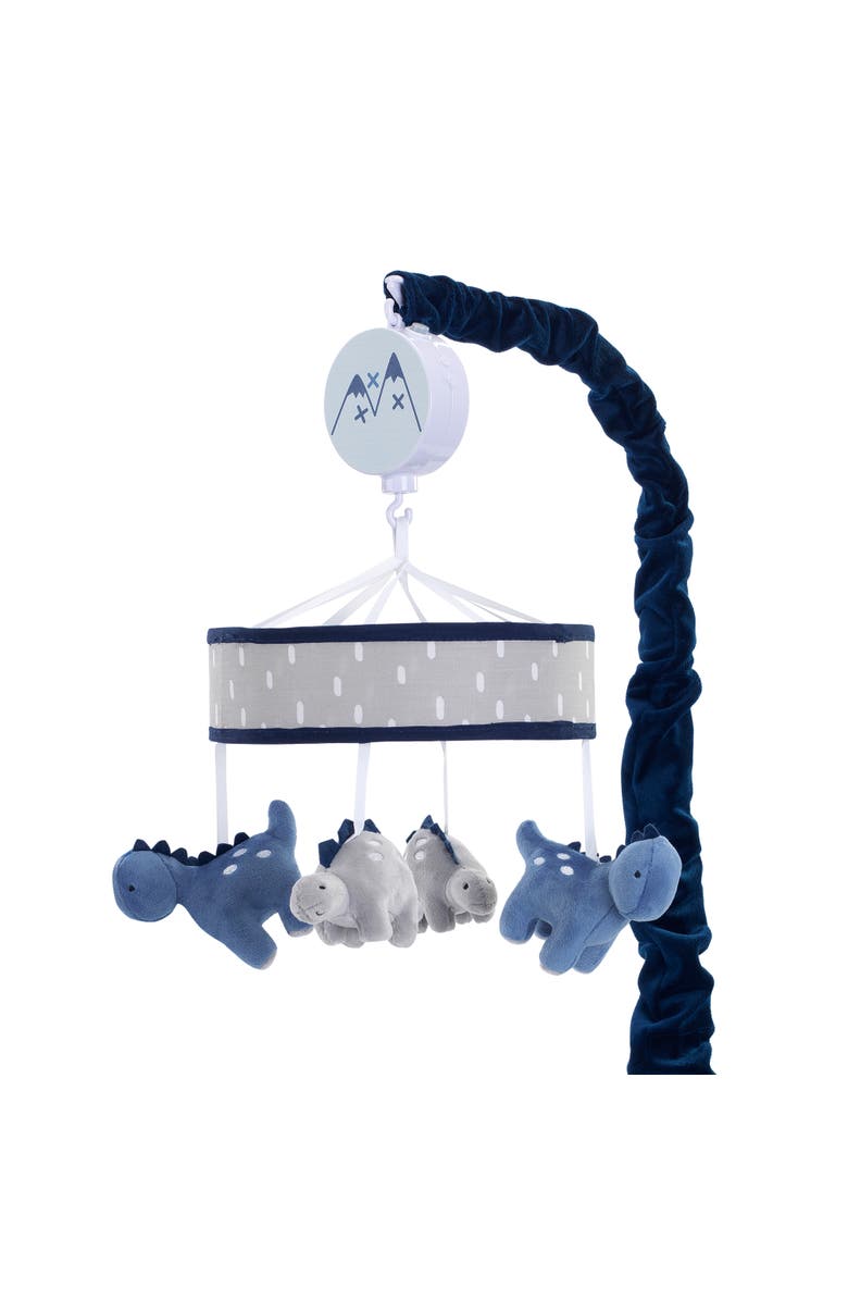 Lambs & Ivy Baby Dino Dinosaur Musical Baby Crib Mobile Soother Toy, Main, color, Blue