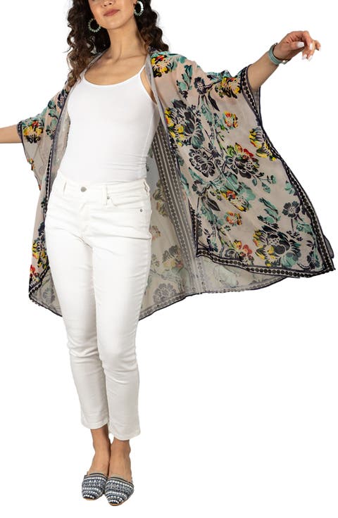 Velvet Floral Ruana