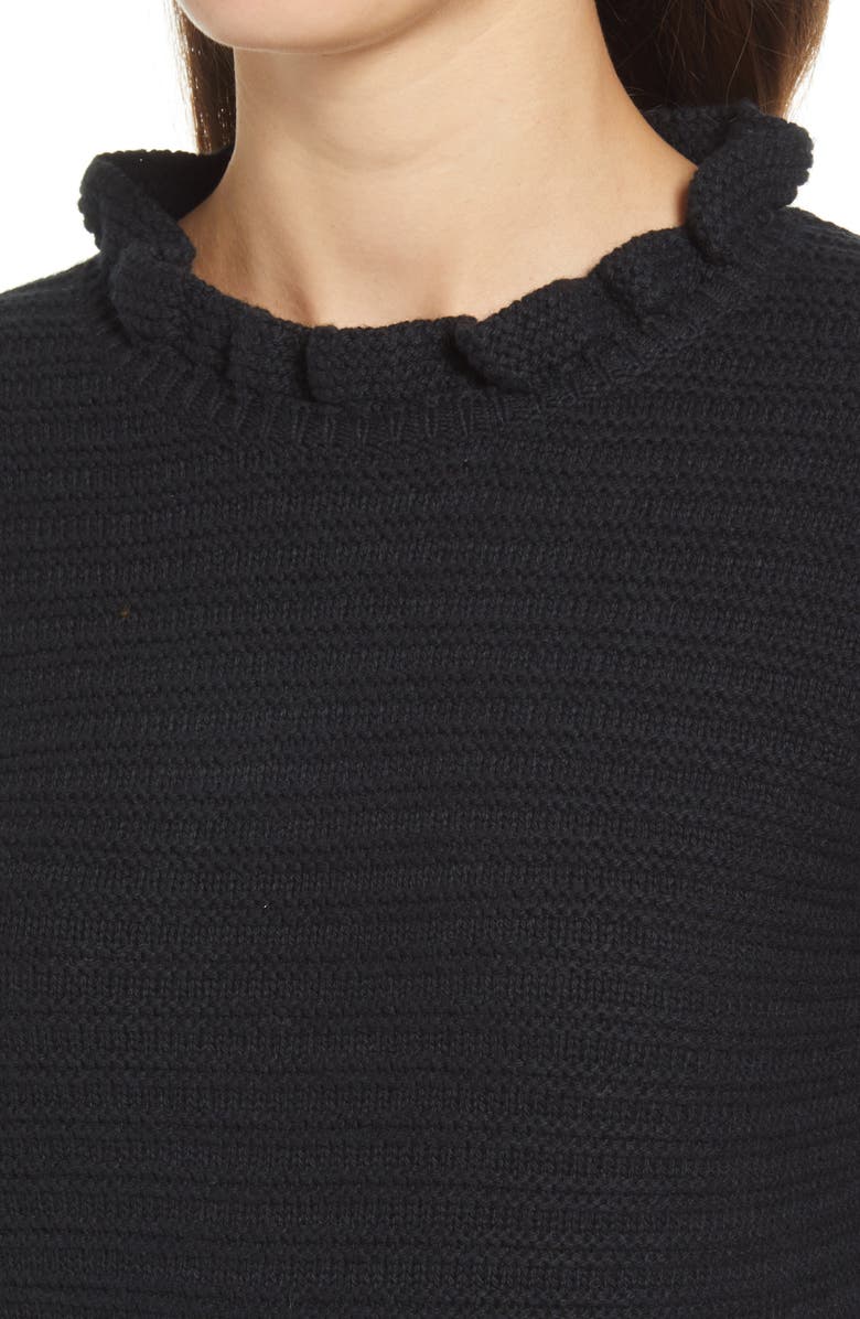 Madewell Ruffle Neck Sweater, Alternate, color,