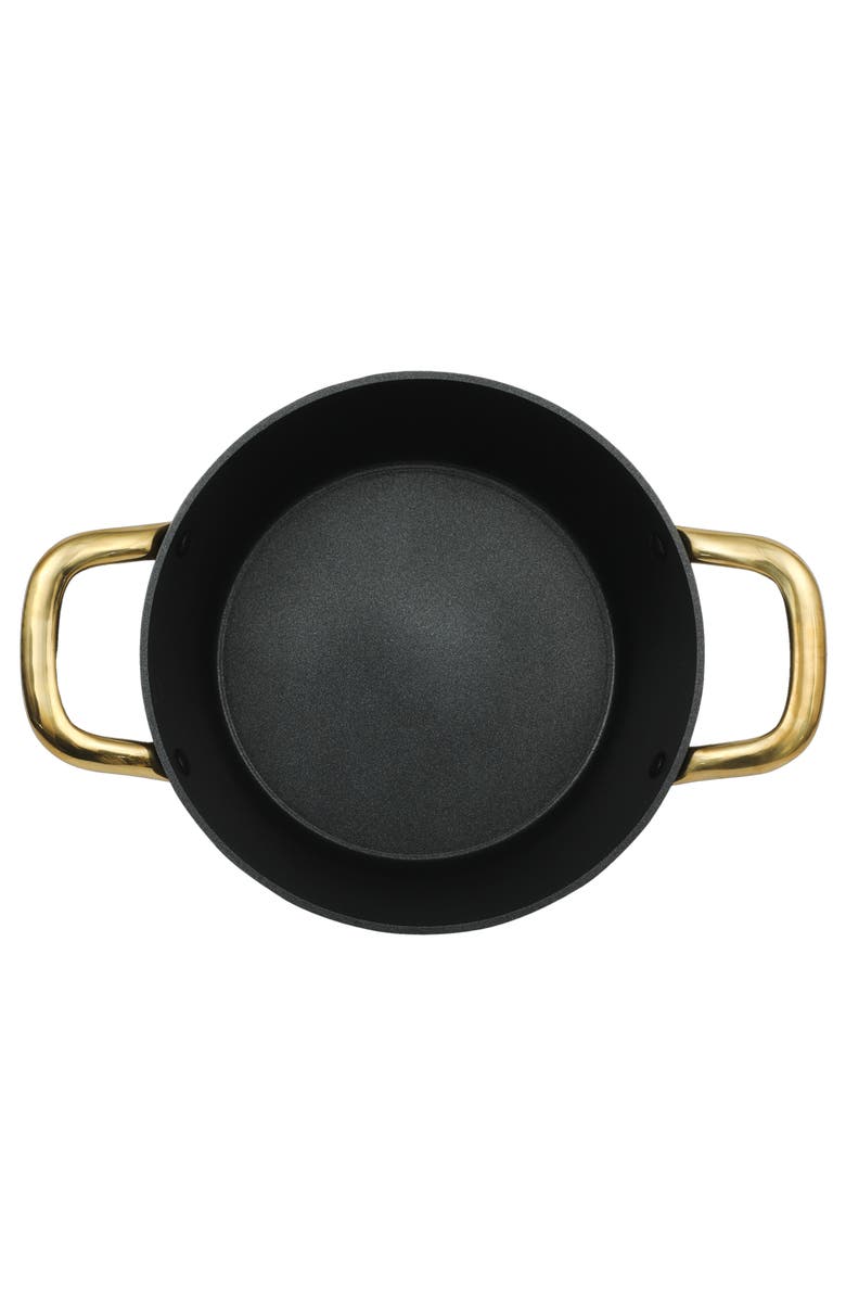 OSTER Abbottsford 7 Quart Nonstick Aluminum Dutch Oven with Glass Lid, Alternate, color, Black