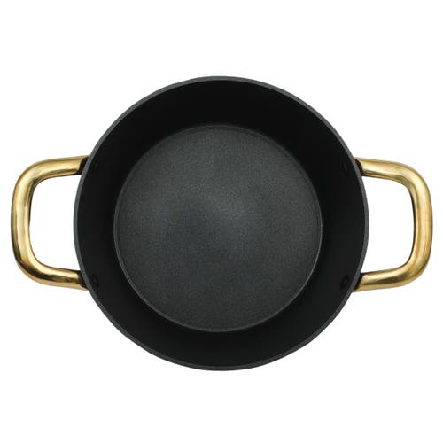 Oster Abbottsford 7 Quart Nonstick Aluminum Dutch Oven With Glass Lid In Black