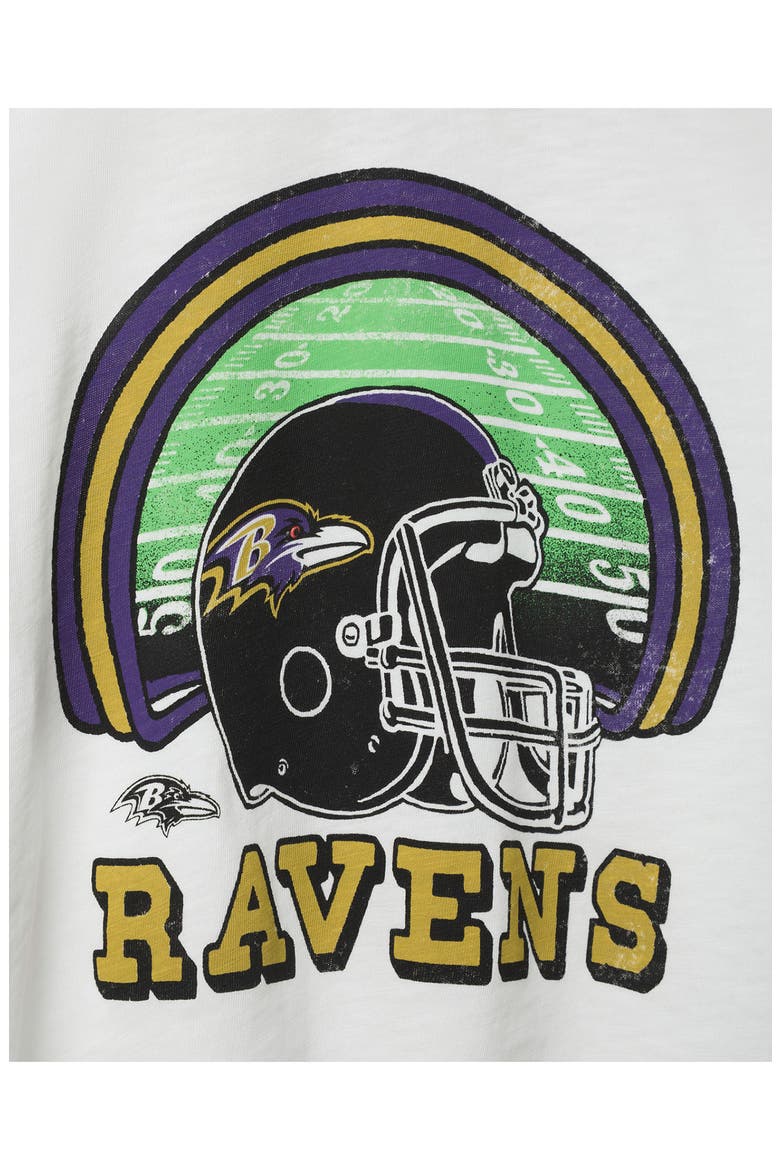 Baltimore Ravens Cropped Graphic T-Shirt, Alternate, color, VINTAGE WHITE