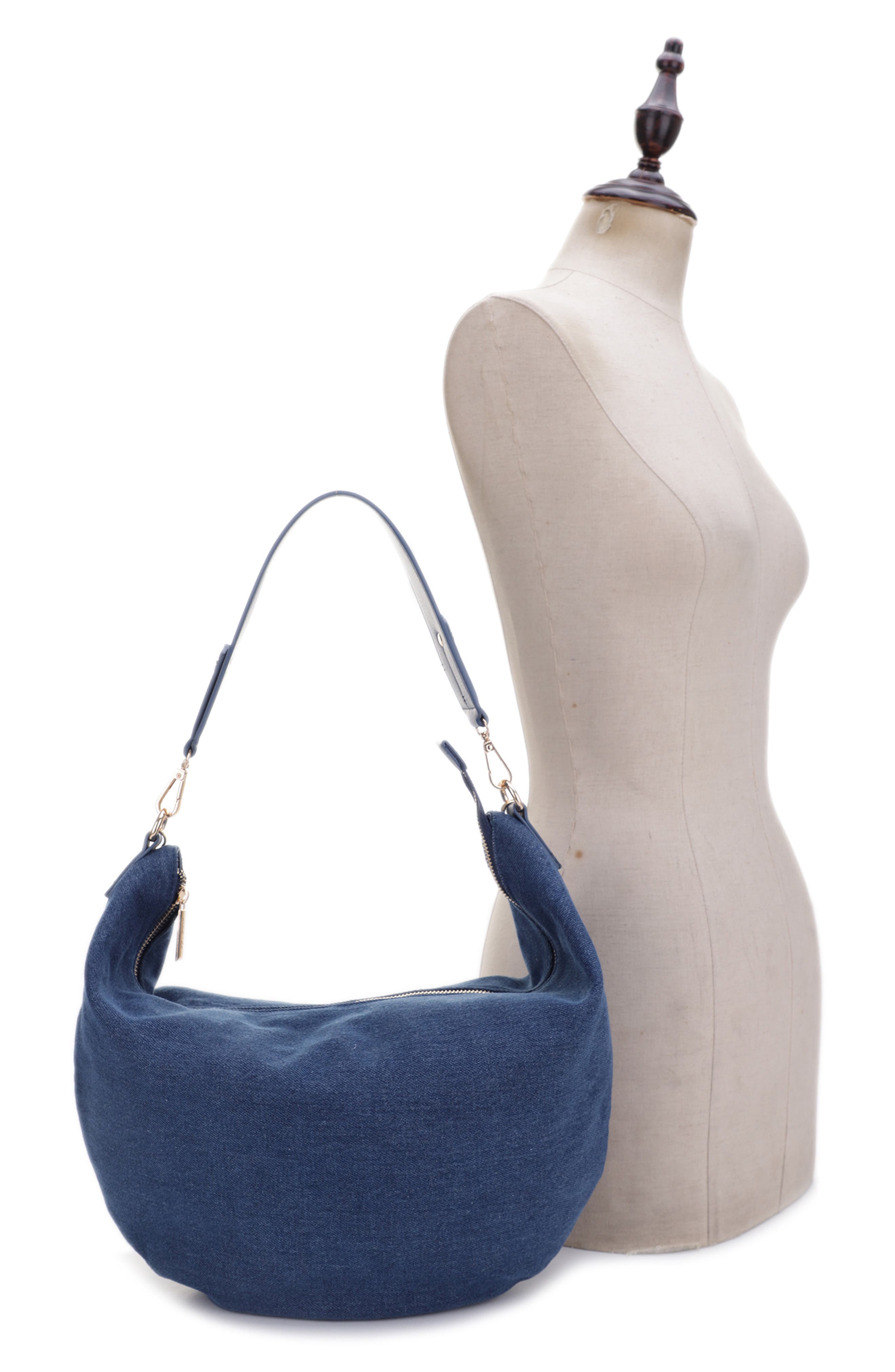 Mali + Lili Megan Denim Hobo Sling Bag, Alternate, color, 