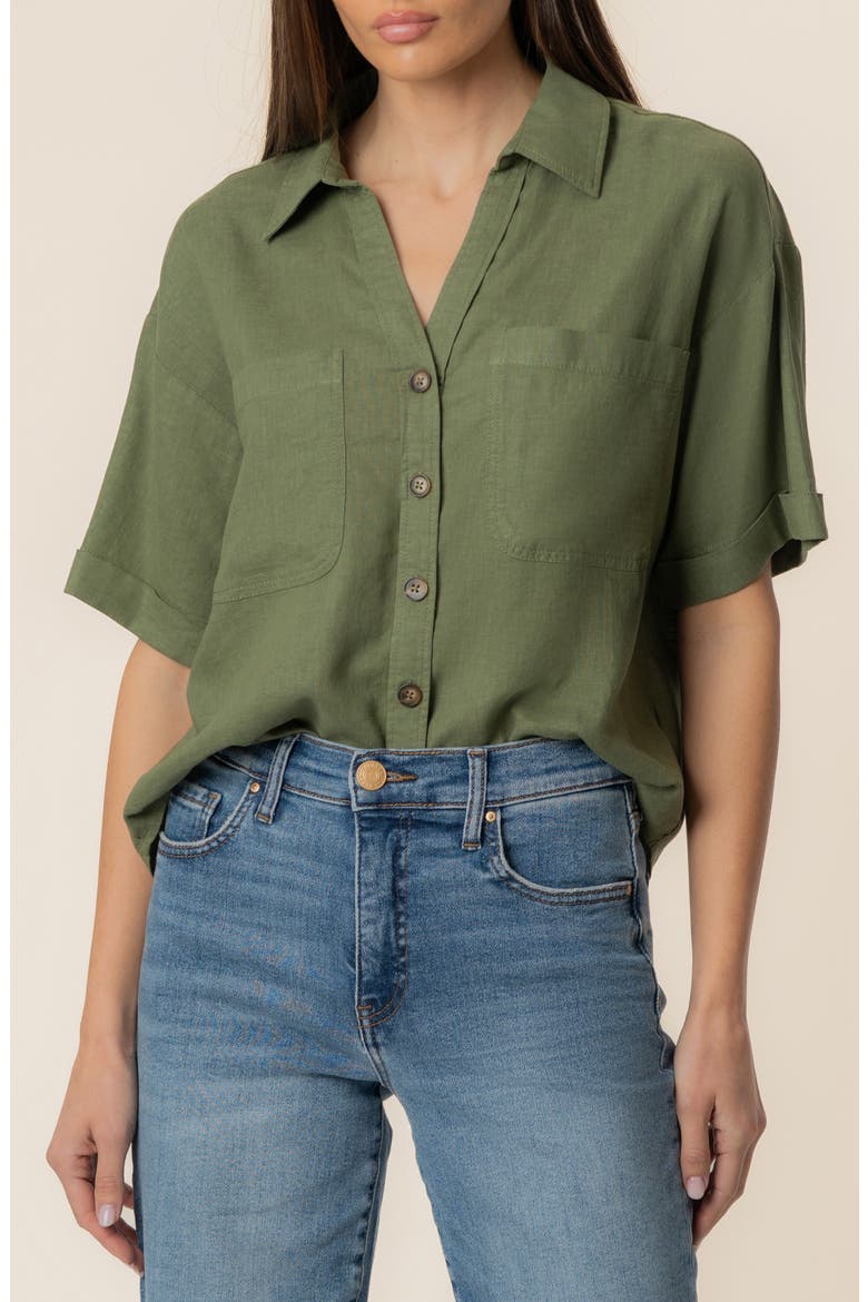 Brianna Boxy Shirt, Main, color, DILL