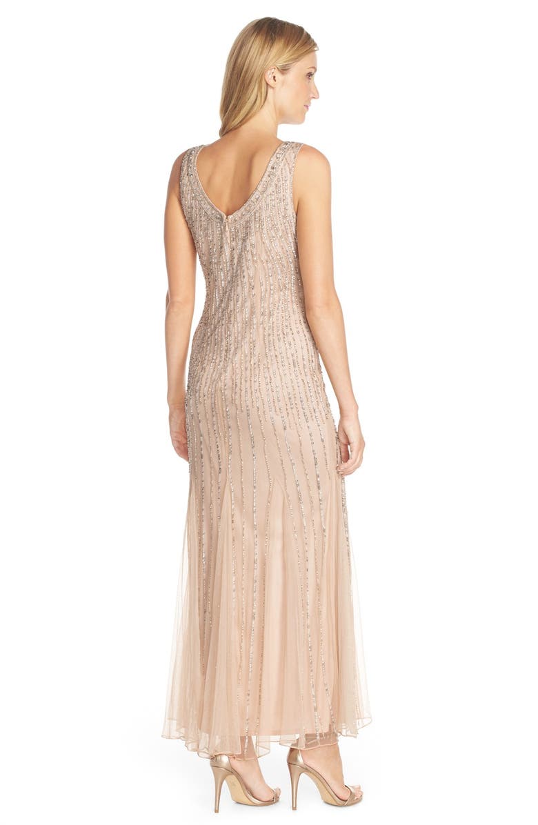 Pisarro Nights Embellished Mesh Gown, Alternate, color, 