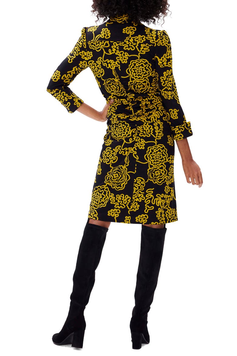 Sheska Floral Shirtdress, Alternate, color, LINE DRAWING